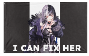 A mockup of the custom flag 'Shiori flag' on a white background