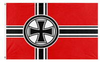 A mockup of the custom flag 'Nationalist flag' on a white background