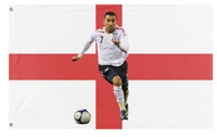 A mockup of the custom flag 'aaron flag' on a white background