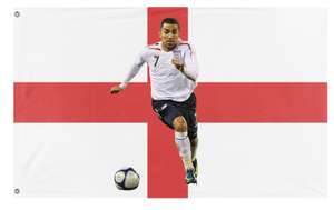 A mockup of the custom flag 'aaron flag' on a white background