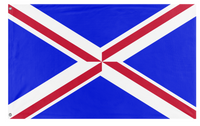 A mockup of the custom flag 'Catos flag' on a white background