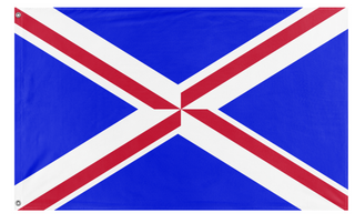 A mockup of the custom flag 'Catos flag' on a white background