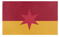 A mockup of the custom flag 'Gandiaers flag' on a white background