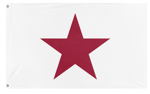 A mockup of the custom flag 'California Lone Star flag' on a white background