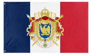 A mockup of the custom flag 'French flag' on a white background