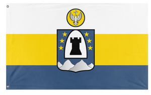 A mockup of the custom flag 'Columban flag' on a white background