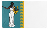 A mockup of the custom flag 'Vegan  flag' on a white background
