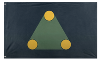 A mockup of the custom flag 'Orion's flag' on a white background