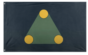 A mockup of the custom flag 'Orion's flag' on a white background