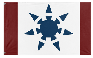 A mockup of the custom flag 'Hydra flag' on a white background