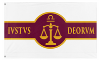 A mockup of the custom flag 'Libra flag' on a white background