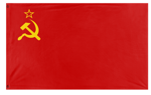 A mockup of the custom flag 'Union of Soviet Socialist Republics flag' on a white background