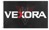 A mockup of the custom flag 'vexora2 flag' on a white background