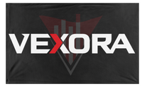 A mockup of the custom flag 'vexora3 flag' on a white background