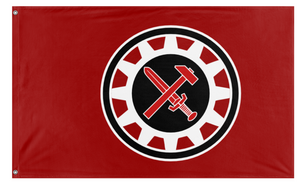 A mockup of the custom flag 'German flag' on a white background