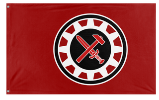 A mockup of the custom flag 'German flag' on a white background