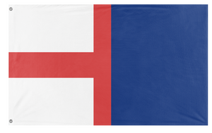 A mockup of the custom flag 'Canon 1 flag' on a white background