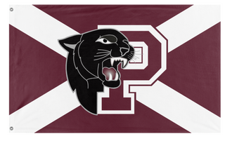 A mockup of the custom flag 'Phs fkag flag' on a white background