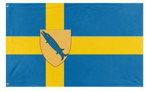 A mockup of the custom flag 'custom flag' on a white background