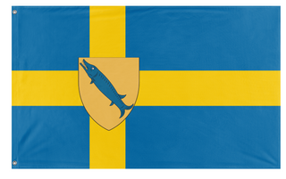 A mockup of the custom flag 'custom flag' on a white background