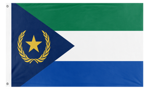 A mockup of the custom flag 'Faulu flag' on a white background