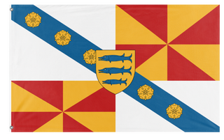 A mockup of the custom flag 'custom flag' on a white background