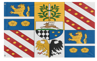 A mockup of the custom flag 'custom flag' on a white background