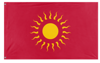 A mockup of the custom flag 'custom flag' on a white background