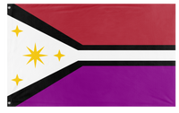 A mockup of the custom flag 'custom flag' on a white background