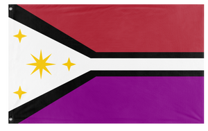 A mockup of the custom flag 'custom flag' on a white background