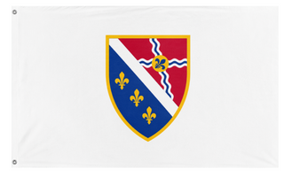 A mockup of the custom flag 'Bosnian St.louis Flag' on a white background