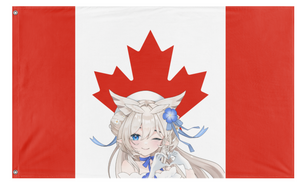 A mockup of the custom flag 'Silvi-Canadian flag' on a white background