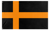 A mockup of the custom flag 'Eyoia flag' on a white background