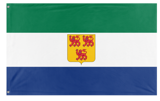 A mockup of the custom flag 'Falxburg Federation flag' on a white background