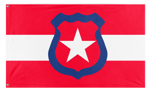 A mockup of the custom flag 'Alexandre Brasiliense flag' on a white background