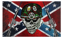 A mockup of the custom flag 'SOD flag' on a white background