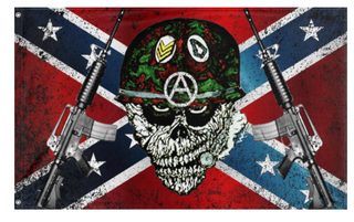A mockup of the custom flag 'SOD flag' on a white background