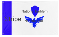 A mockup of the custom flag 'Kazakhstan Blueprint flag' on a white background