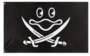 A mockup of the custom flag 'acarine flag' on a white background