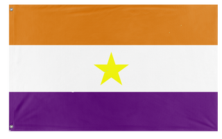 A mockup of the custom flag 'Natanelish Republic flag' on a white background