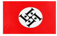 A mockup of the custom flag 'Liberal flag' on a white background