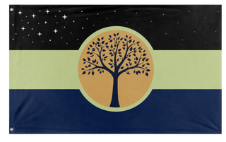 A mockup of the custom flag 'FreeMars flag' on a white background