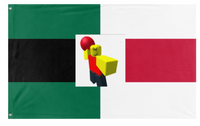A mockup of the custom flag 'Goofball flag' on a white background