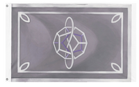 A mockup of the custom flag 'Kryn flag' on a white background