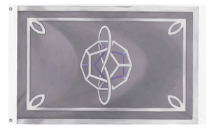 A mockup of the custom flag 'Kryn flag' on a white background