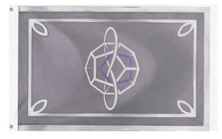 A mockup of the custom flag 'Kryn flag' on a white background
