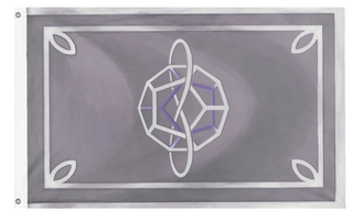A mockup of the custom flag 'KRYN flag' on a white background