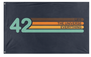 A mockup of the custom flag '42 flag' on a white background