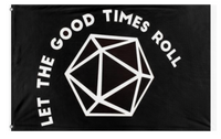 A mockup of the custom flag 'Roll flag' on a white background
