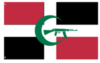 A mockup of the custom flag 'West tunisia flag' on a white background